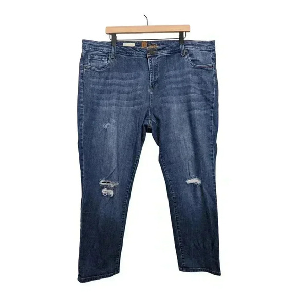 Kut From The Kloth - Celine Slouchy Boyfriend Distressed Jeans, 22W - Picture 2 of 16